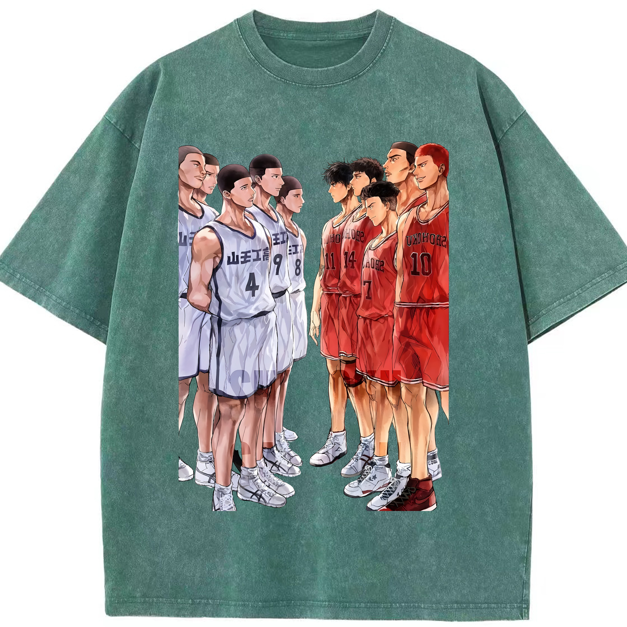 （画像用） SLAM DUNK／スラムダンク 綿100% ヴィンテージ風 半袖Tシャツ（フロントプリント）